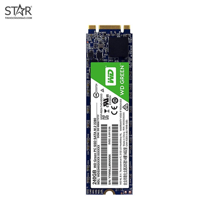 Ổ cứng SSD 240G Western Green M.2 Sata 6Gb/s TLC (WDS240G2GOB)