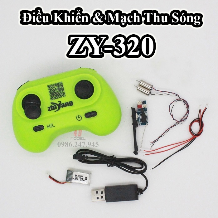 Điều Khiển(TX)&Mạch Thu Sóng (RX) của Zy320. Dùng chế tạo máy bay điều khiển Mini