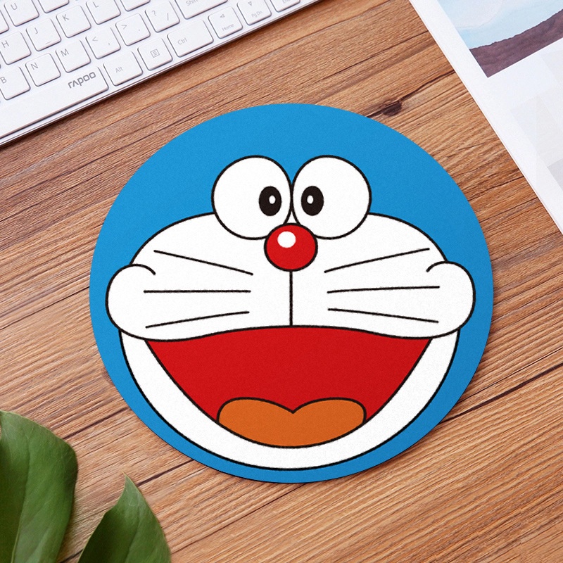 Tấm Lót Chuột Hình Tròn Nhỏ Gọn Họa Tiết Hoạt Hình Dễ Thương Cá Tính Dành Cho Văn Phòng YKD CEP