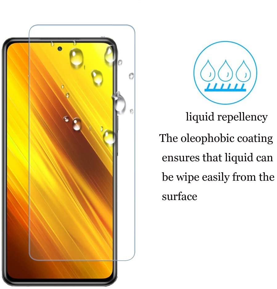 Kính cường lực vát cạnh 2.5D trong suốt cho Xiaomi Mi Poco X3 NFC M3 F3 GT F2 Pro 5G Pocophone F1