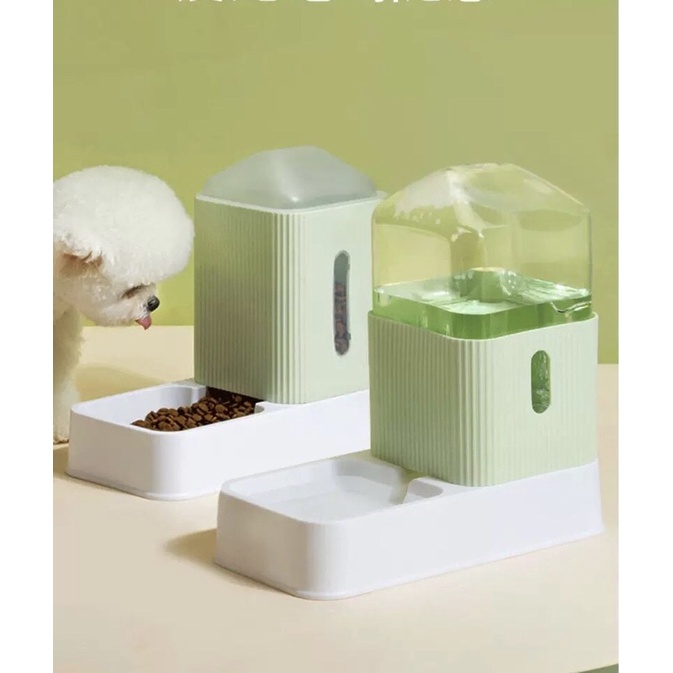Combo bình tự động đựng nước, đựng hạt thân thiện với thú cưng bản cải tiến - 4pets official