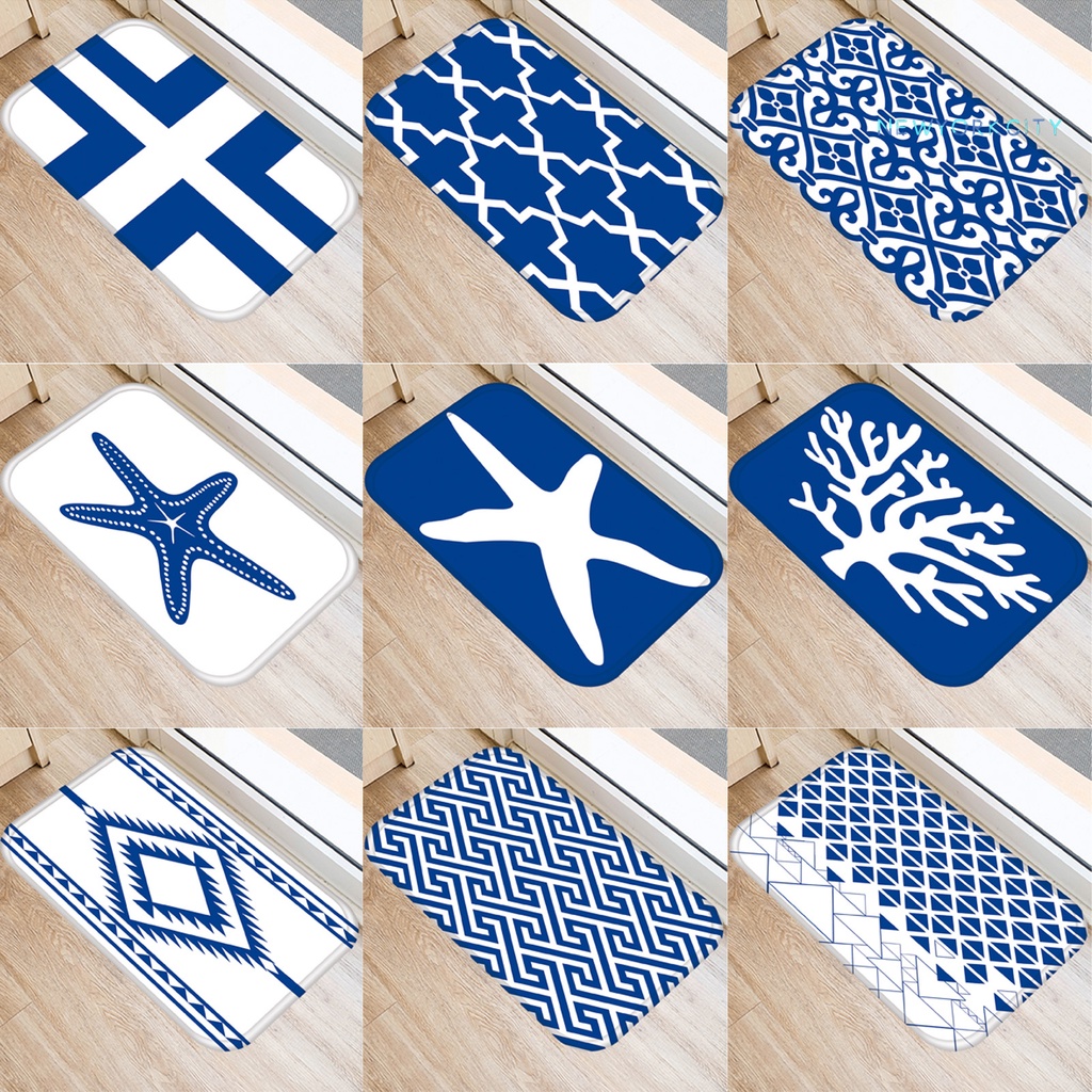 Thảm Chùi Chân Không Phai In Họa Tiết Trong Suốt Có Thể Giặt Sạch Cho Dorm