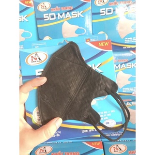10 cái Khẩu Trang 5D Mask Nam Anh Famapro Quai Thun màu đen