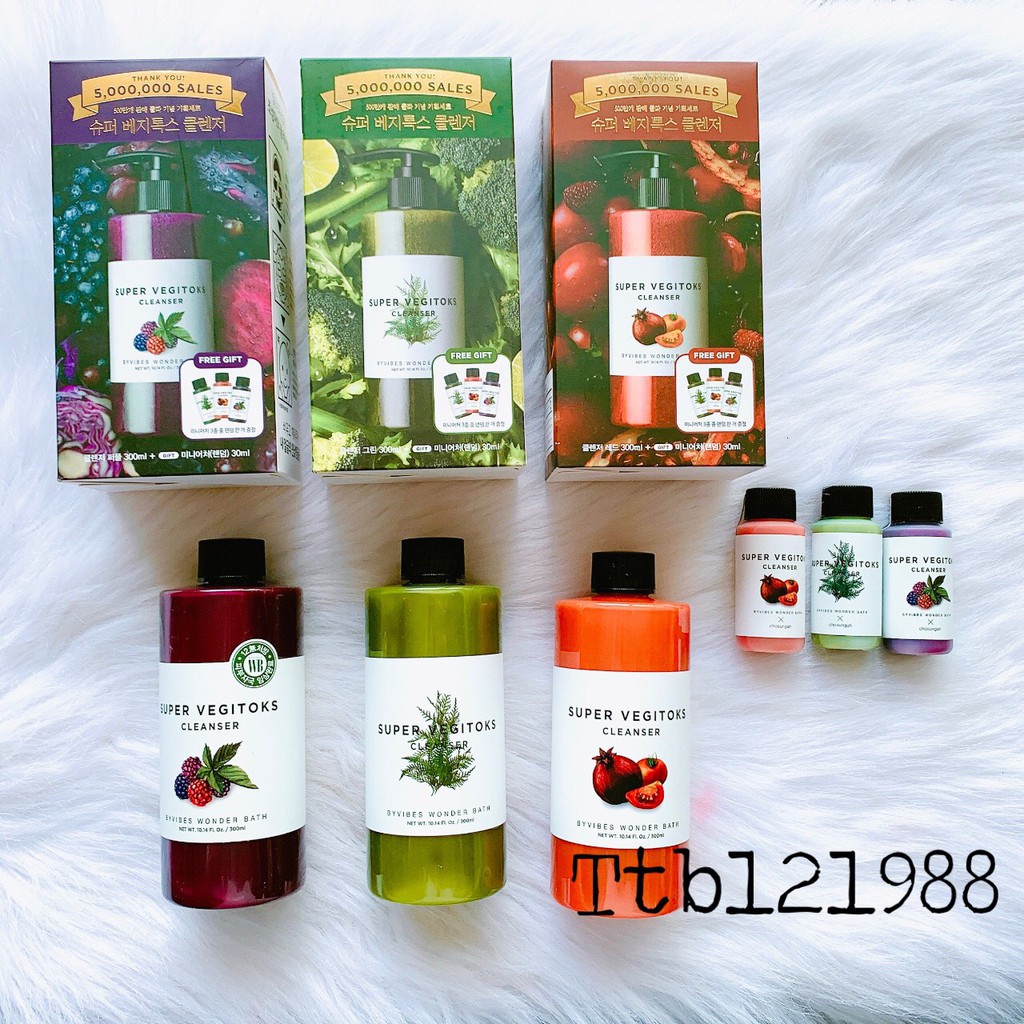 [ĐÃ BÁN TRÊN 800SP] Sữa Rửa Mặt Rau Củ Quả Thải Độc Super Vegitoks 300ML - 130G