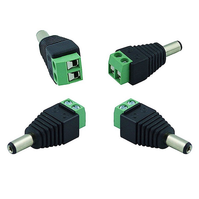 5 Pairs Power Jack Connector 5.5x2.1mm Male+Female DC for CCTV Security Camera