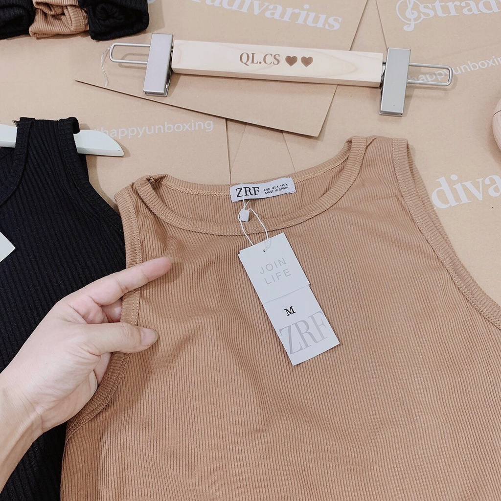 Áo ba lỗ nữ croptop, áo ba lỗ nữ ôm trơn freesize JUNIDO
