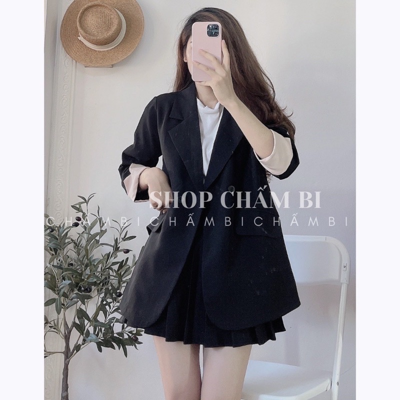 ÁO BLAZER TÚI HỘP DÀI TAY BIGSIZE KÈM ẢNH THẬT 55-90kg