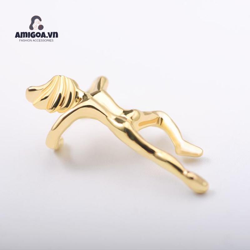 Khuyên Tai Dạng Kẹp Ba Chiều Bằng Hợp Kim Mạ Điện Không Xỏ Lỗ Cho Phòng Gym/Thể Hình/Tập Gym