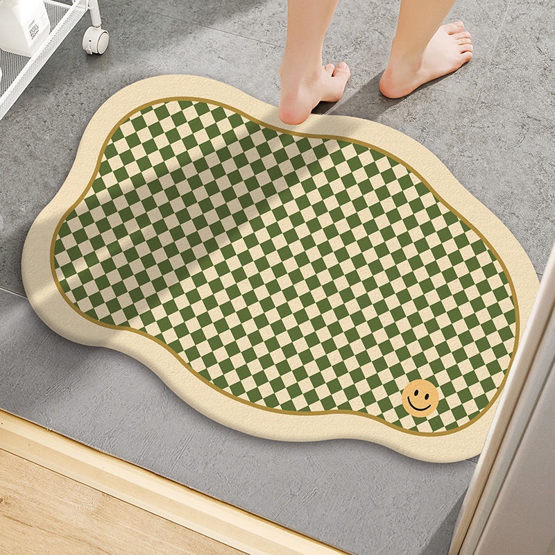 Non-slip Absorbent Floor Mats Household Simple Decorative Carpets Bathroom Door Quick-drying Mats Special-shaped Home Dirt-resistant Door Mats