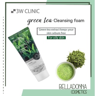 Sữa rửa mặt trà xanh lúa 3w clinic