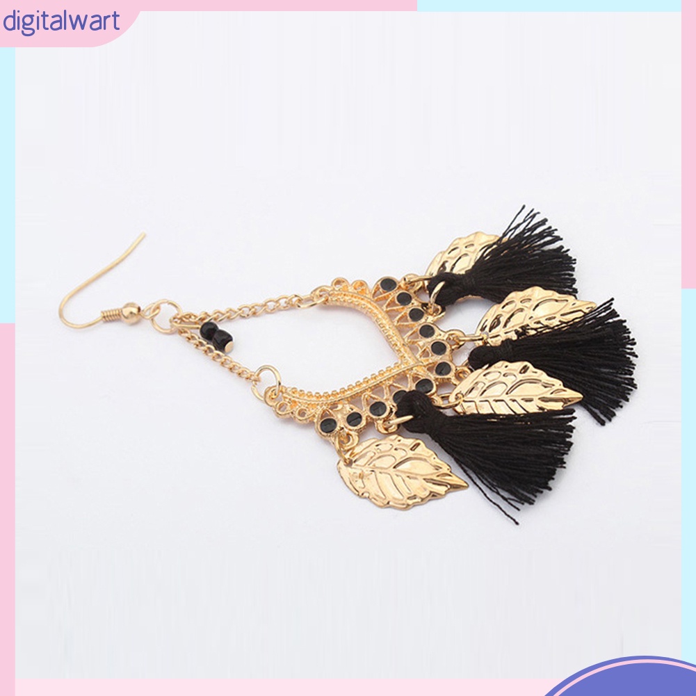 Khuyên tai phối núm tua phong cách Bohemian bắt mắt cho nữ