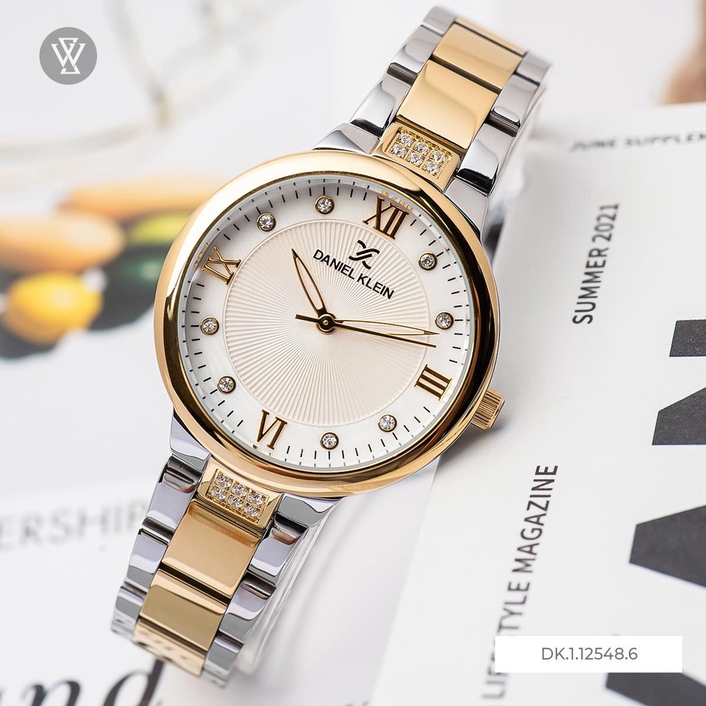 Đồng Hồ Quartz Nữ Daniel Klein Premium Ladies WATCHSTORE DK.1.12548.6 Mặt Kính Khoáng 36mm, Dây Kim Loại, Vỏ Thép