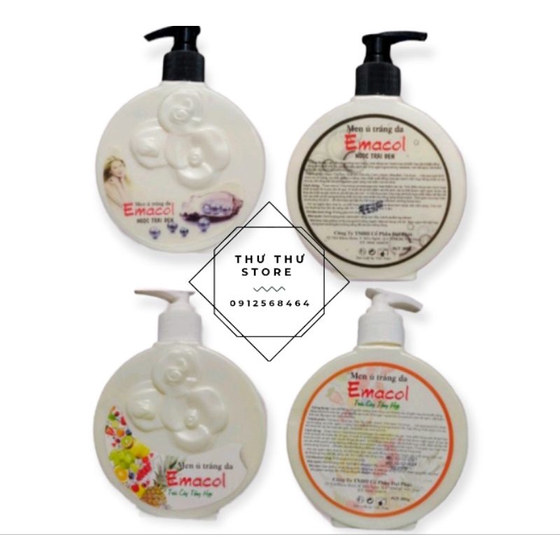 Kem Tắm Trắng Da Body Toàn Thân Cấp Tốc Men Ủ Trắng Da Emacol 300g