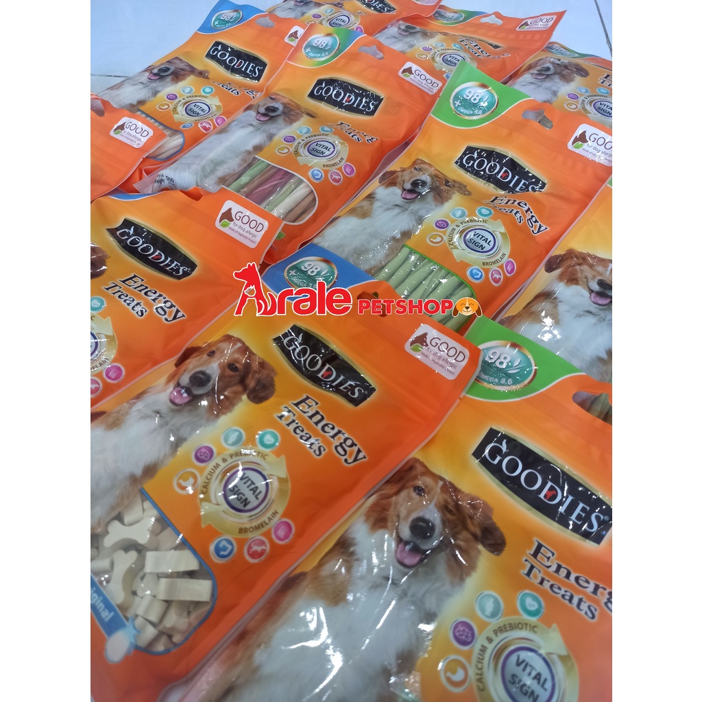 [HSD 2022-2023] BÁNH THƯỞNG GOODIES VỊ SỮA BỔ SUNG CANXI CHĂM SÓC RĂNG THƠM MIỆNG CHO CHÓ 500GR TÚI ZIP