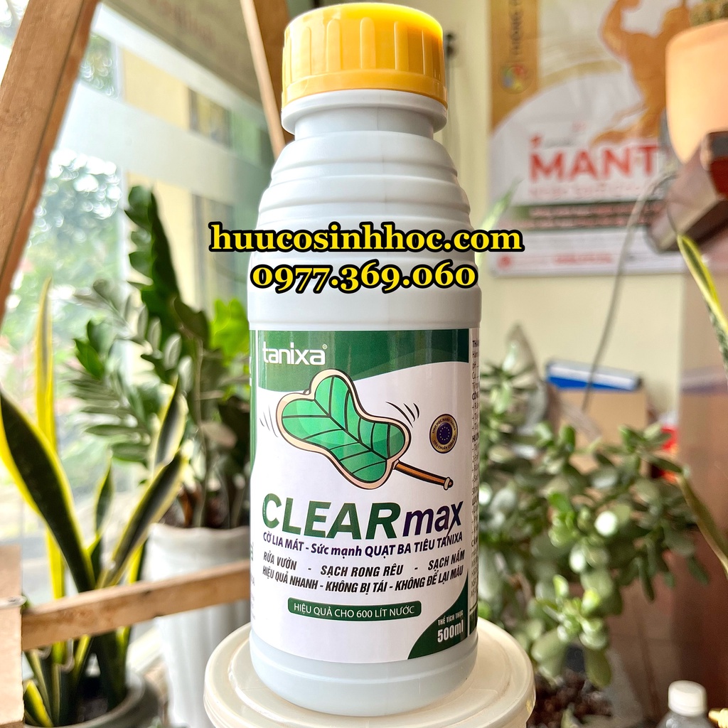 CLEAR MAX Nano Đồng Hữu Cơ – RỬA VƯỜN, NẤM KHUẨN, RONG RÊU, NỨT THÂN XÌ MỦ 500ml