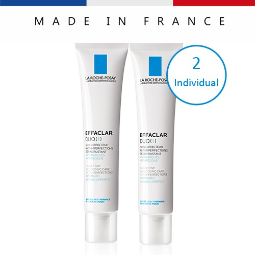 Set 2 tuýp kem Hỗ Trợ Giảm mụn La Roche Posay Effaclar Duo(+) 40ml