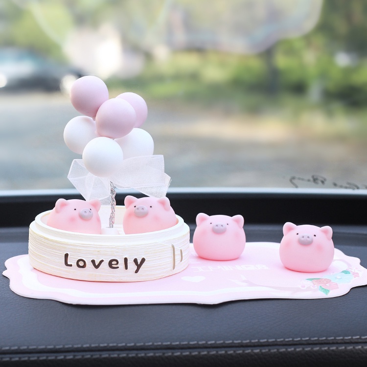 Phụ Kiện Ô Tô Decoroto Trang Trí Taplo Xe Hơi Bàn Làm Việc Bàn Học Phòng Khách Mô Hình 4 Heo Con Lovely Cực Xinh Giá Rẻ