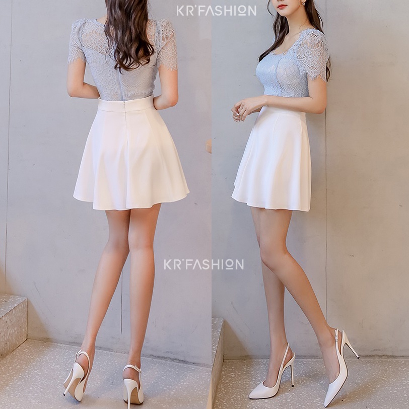 Chân váy ngắn xòe chữ A Cao Cấp đẹp Lãng mạn style Hàn Quốc SK2104 KRfashion