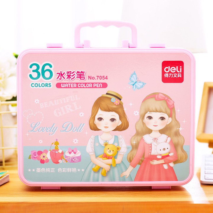 Bộ Màu Nước Có Quai Cầm Tiện Lợi Cho Bé, Hộp Màu Cao Cấp 12/24/36 Màu