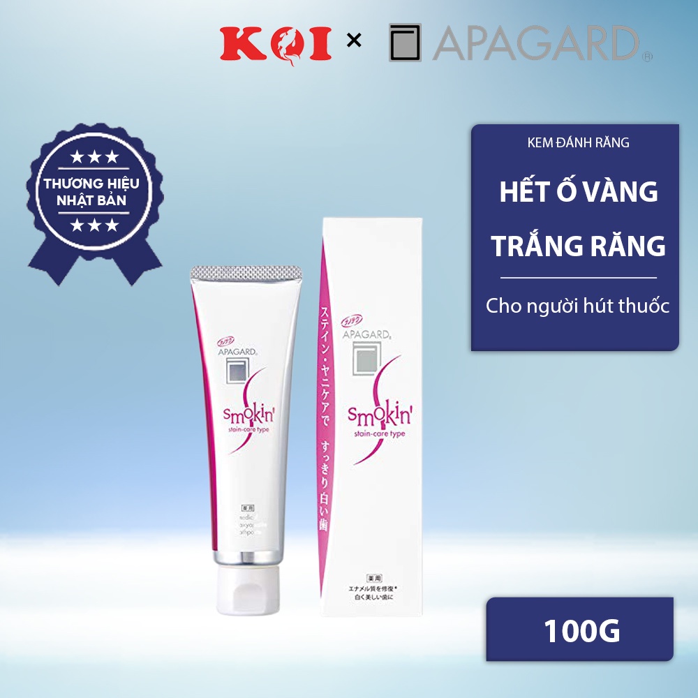 Kem đánh răng siêu trắng Apagard smokin Stain-Care cho người hút thuốc 100g