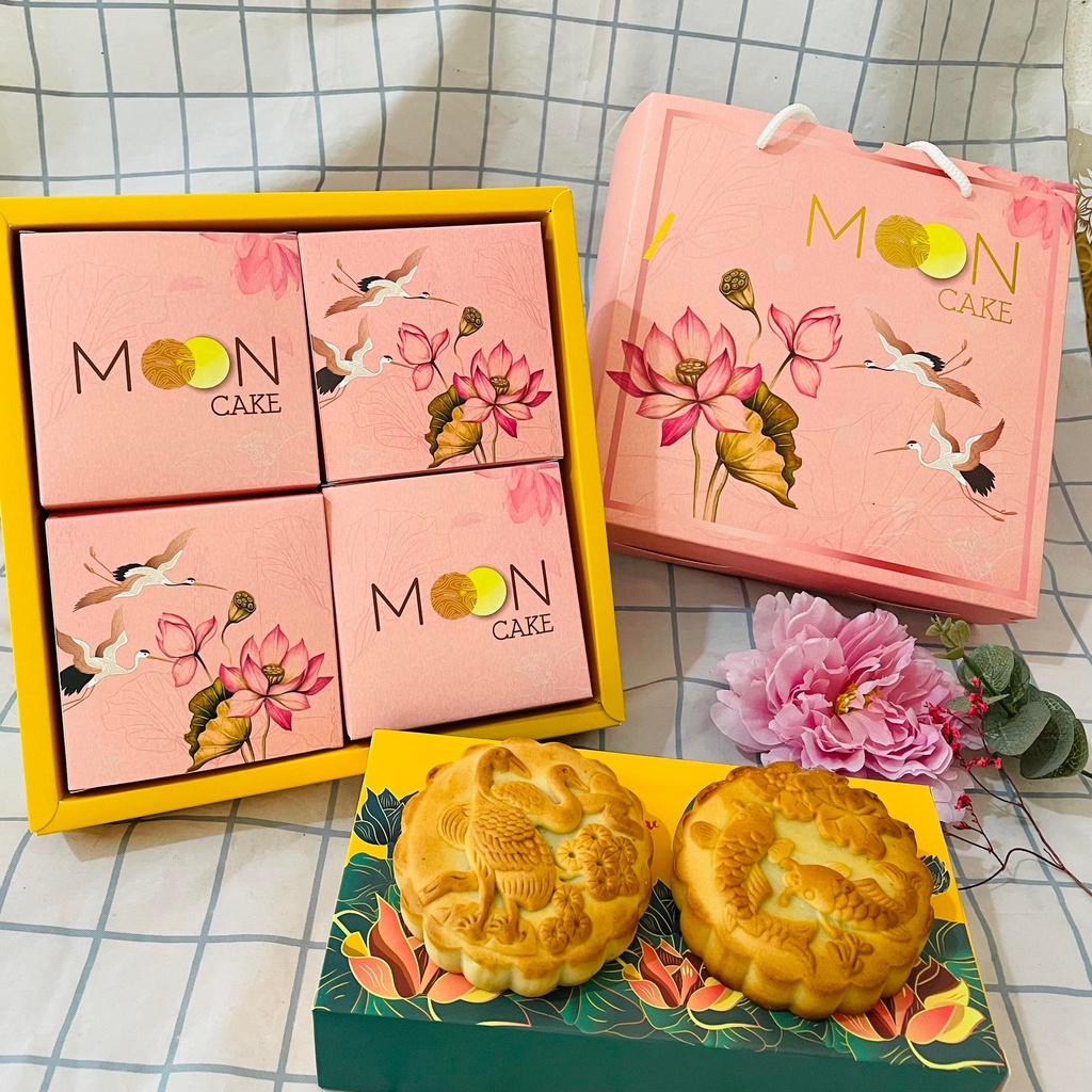 Sỉ 10 Hộp Bánh Trung Thu 4 Chiếc Quà Biếu Tặng