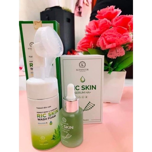 Combo sữa rửa mặt và serum rich skin Giảm thâm nám, tàn nhang Thúc đẩy quá trình sản sinh collagen tự nhiên