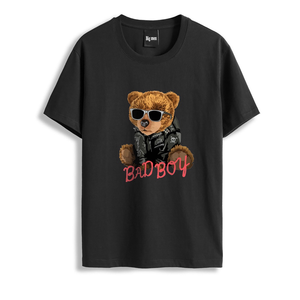 Big size- Áo thun unisex in hình gấu bad boy cá tính