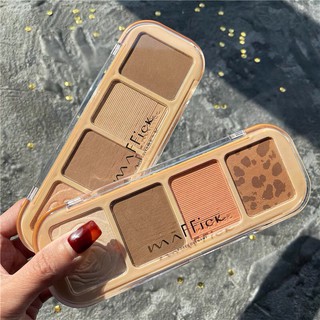 Bảng tạo khối 4 ô màu MAFFICK kèm highlight phấn má mỏng mịn tự nhiên Rose Covenat MAFI26