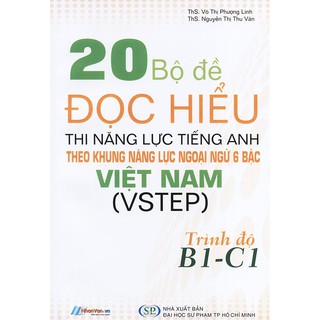 Sách - 20 bộ đề đọc hiểu thi năng lực tiếng Anh theo khung năng lực ngoại