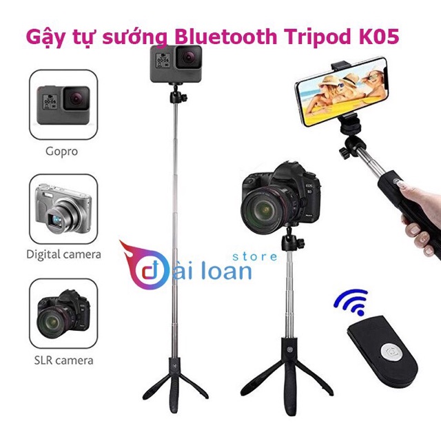 Gậy tự sướng Bluetooth Tripod K05 cao cấp