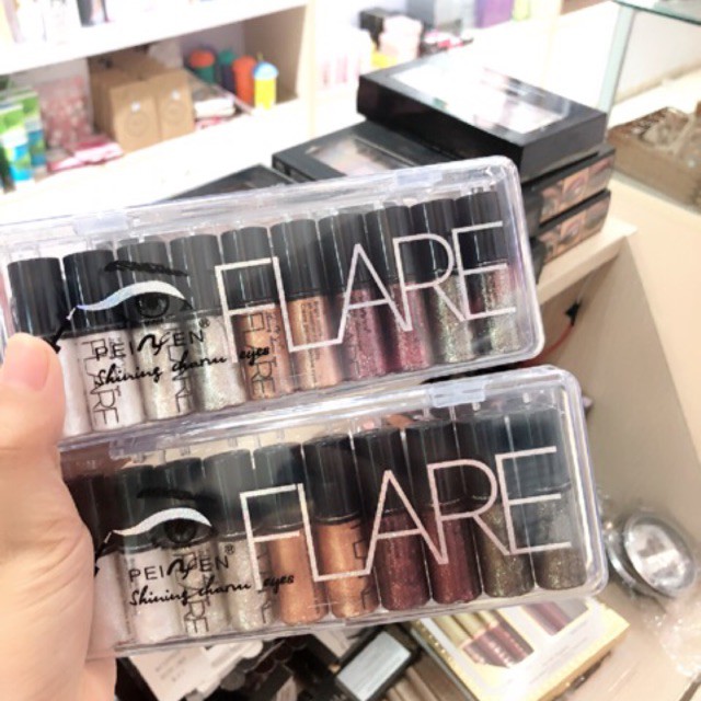 SÉT NHŨ MẮT FLARE/Set màu nhũ đa năng cuốn hút như vì sao đêm