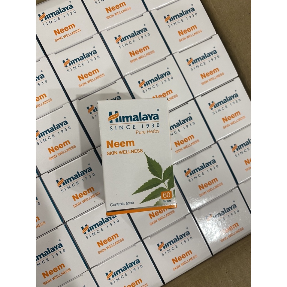 NEEM Himalaya hộp 60 viên Date 2026 nuôi dưỡng bảo vệ da hổ trợ cải thiên cho da mụn hàng Ấn Độ