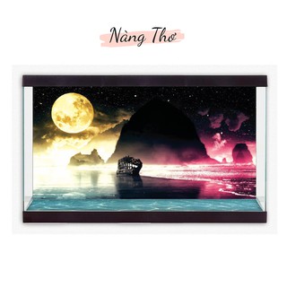 DECAL MẶT TRĂNG DÁN HỒ CÁ_THIẾT KẾ NÀNG THƠ