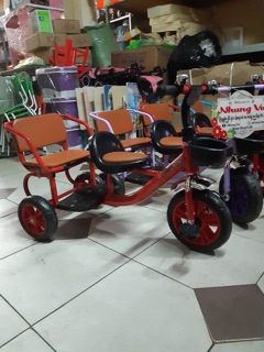 XE ĐẠP XÍCH LÔ 2 GHẾ CHO BÉ .
