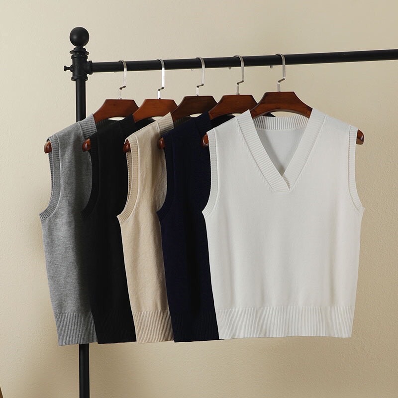 Áo len Gile nữ cổ tim, siêu ấm áp phong cách thời trang thu đông dành cho nữ | BigBuy360 - bigbuy360.vn