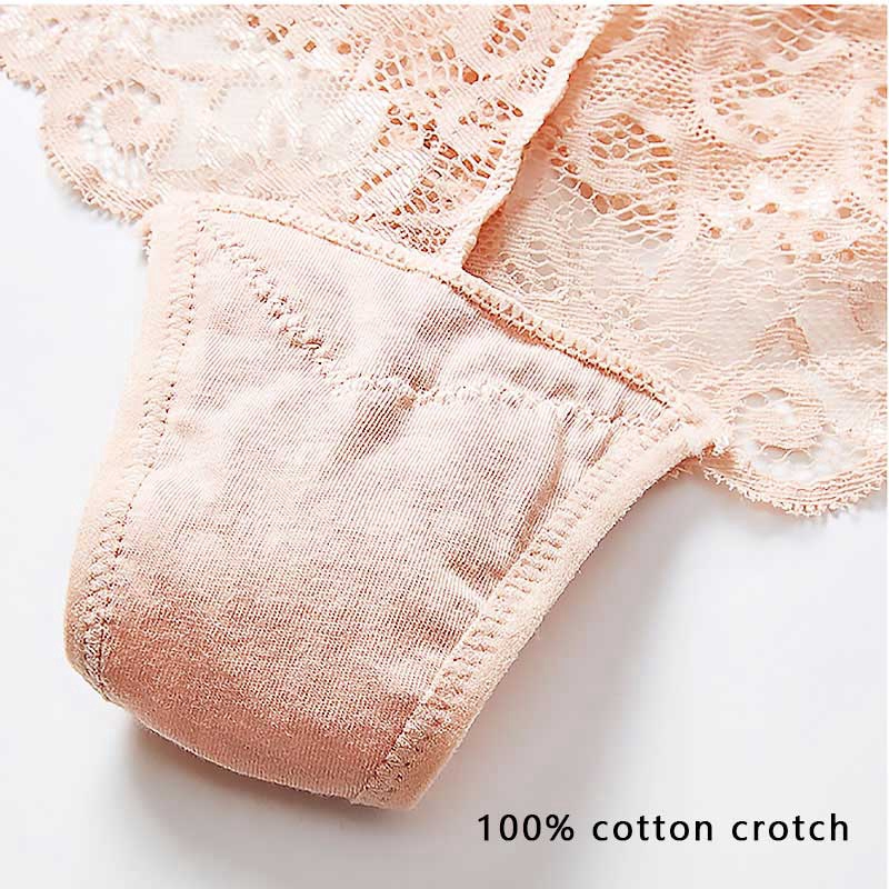 AOFEIQIKE Quần lót lọt khe phối ren quyến rũ cho nữ