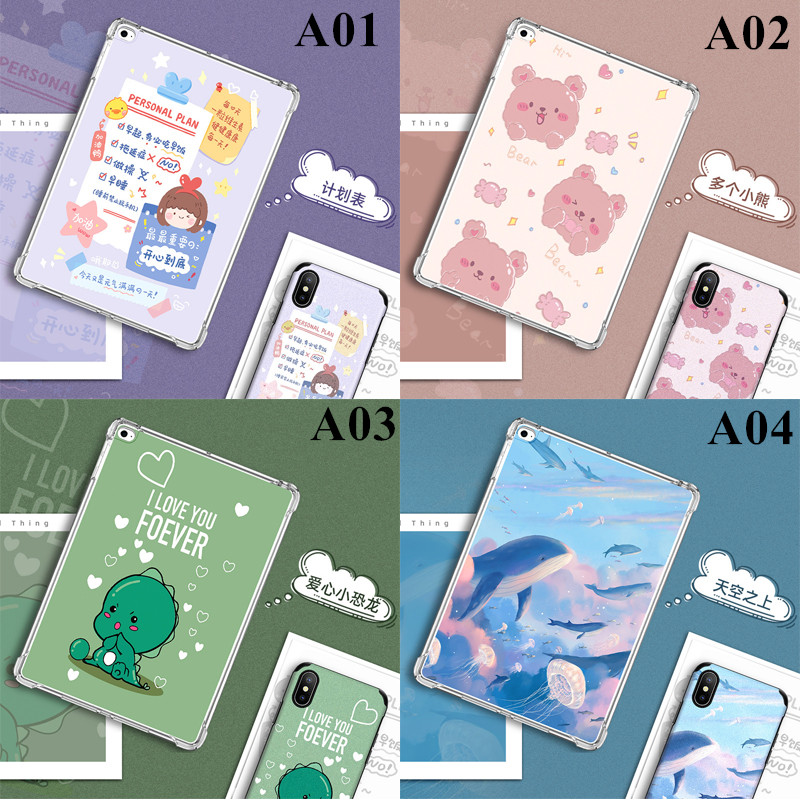 Ốp lưng máy tính bảng họa tiết hoạt hình có đệm khí chống rơi cho iPad Mini 1/2/3/4/5 Air 1/2/3 iPad Pro 11 2018 | BigBuy360 - bigbuy360.vn