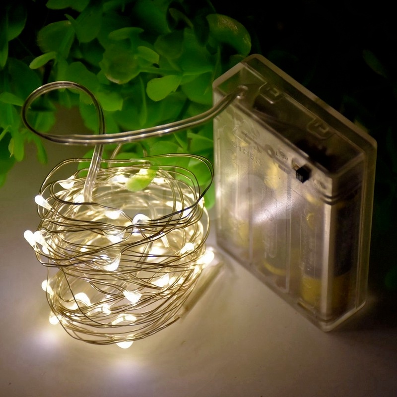 Dây Đèn LED 10M 3AA Pin Chống Nước Trang Trí Giáng Sinh