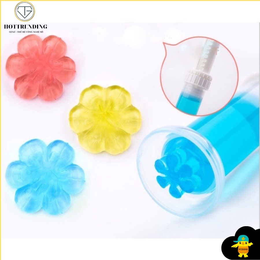 Gel khử mùi bồn cầu bông hoa, gel thơm khử trùng bồn cầu, làm sạch toilet với 7 mùi hương Lưu Hương Lâu Dài