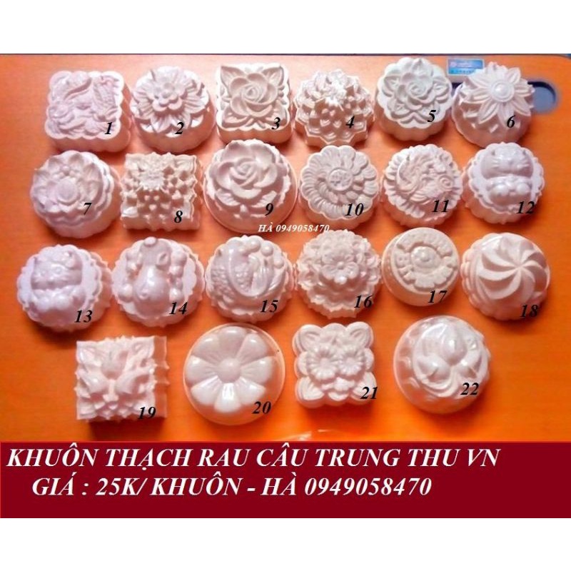 10 KHUÔN  LÀM BÁNH THẠCH RAU CÂU, CƠM XÔI  ĐƯỜNG KÍNH 9CM, hàng Việt Nam