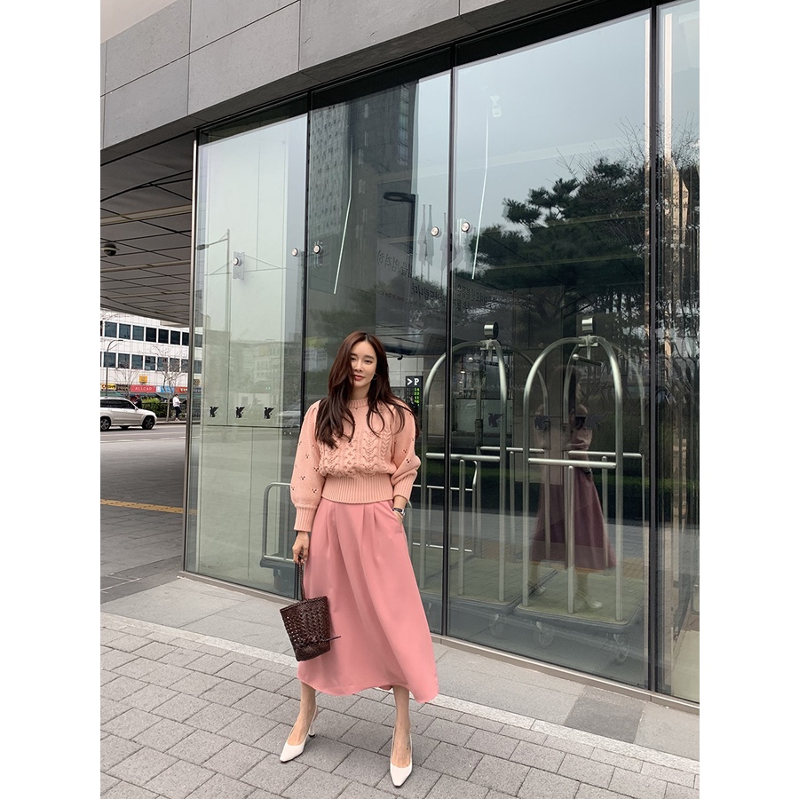 DUNEA Áo Sweater Cổ Tròn Phong Cách Hàn Quốc Cho Nữ