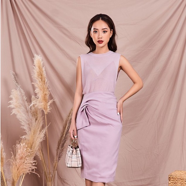 Chân váy hồng ly sườn thiết kế Elise | BigBuy360 - bigbuy360.vn