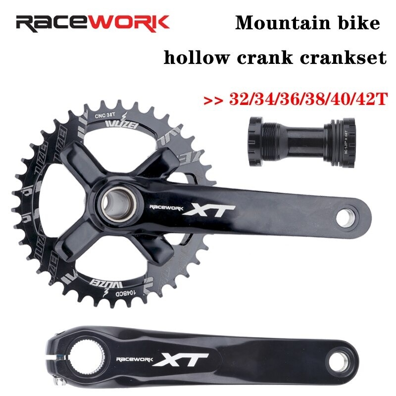 Đùi Đĩa RACEWORK XT Nhôm Siêu Nhẹ 32/34/36T Chiều Dài Đùi 170 Mm BB Trục Rỗng Dành Cho Xe Đạp MTB