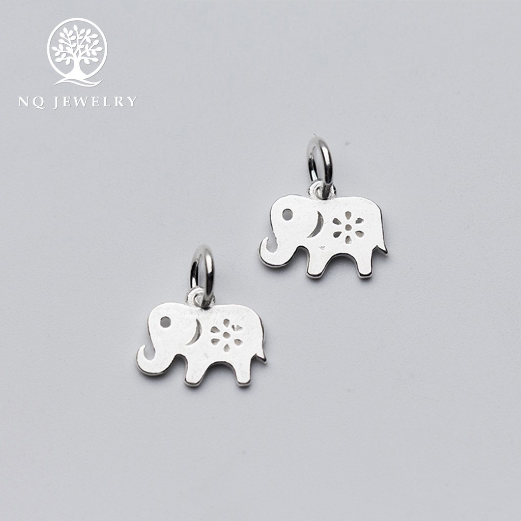 Charm bạc con voi treo - NQ Jewelry
