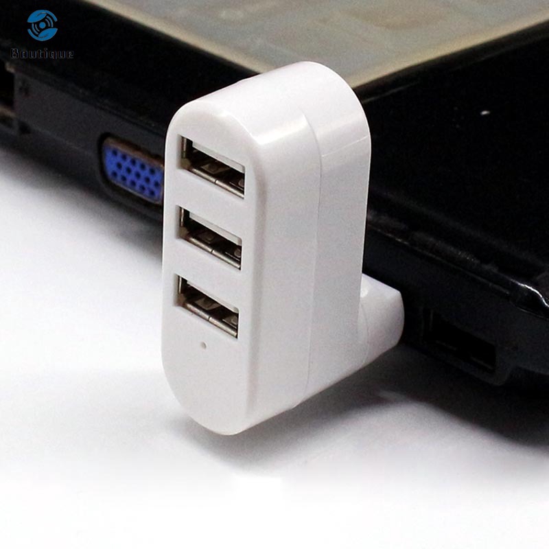 ✿♥▷ USB2.0 New Mini 3 PORT USB2.0 HUB Rotate USB HUB Adapter For PC Desktop Laptop Notebook Expansion