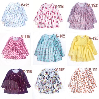 Sét 3 váy cotton dài tay Gym 1-7y