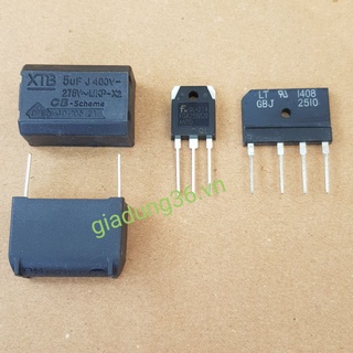 tụ bếp từ 5mf 400v | sò bếp từ 25n120 | cầu diot