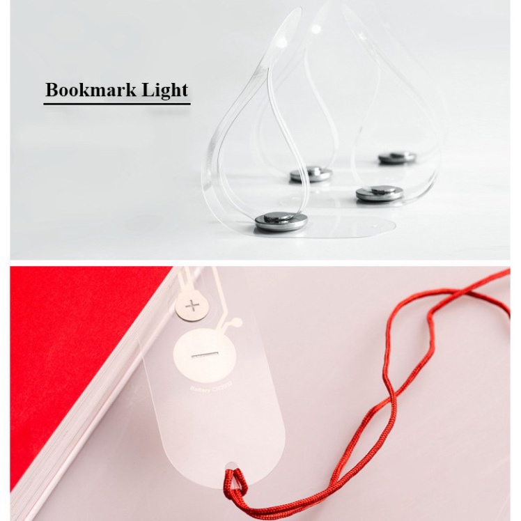 Đèn Led Kiêm Kẹp Sách JANPIM  Đa Dụng, Sử Dụng Làm Bookmark Kiêm Đèn Đọc Sách Dễ Thương Sáng Tạo