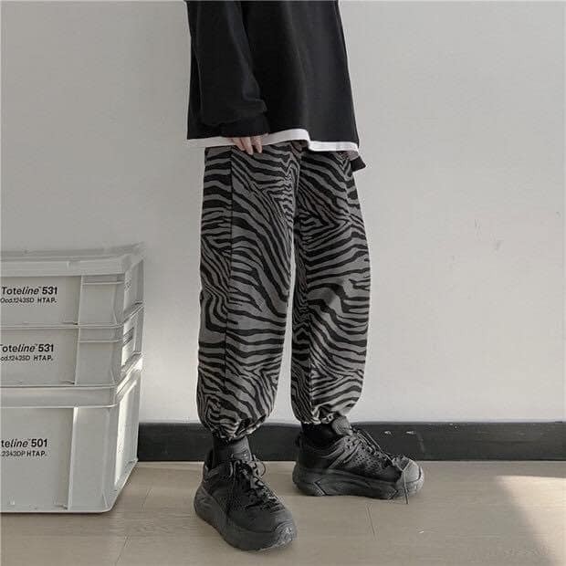 Quần jogger loang NGỰA VẰN unisex cạp chun dáng suông có dây rút chân chất thun dày dặn giá siêu rẻ
