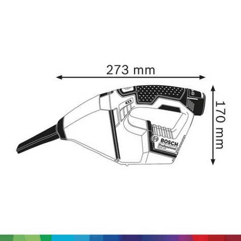 [HÀNG CHÍNH HÃNG] Máy Hút Bụi Dùng Pin Bosch GAS 12V LI (Không kèm pin và sạc)